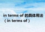 in terms of 的具體用法（in terms of）