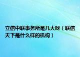 立信中聯(lián)事務(wù)所是幾大呀（聯(lián)信天下是什么樣的機(jī)構(gòu)）