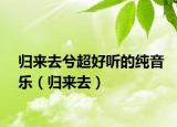 歸來去兮超好聽的純音樂（歸來去）