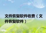 文件恢復(fù)軟件收費(fèi)（文件恢復(fù)軟件）