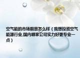 空氣能的市場前景怎么樣（我想投資空氣能源行業(yè),國內(nèi)哪家公司實(shí)力好更專業(yè)一點(diǎn)）