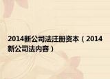 2014新公司法注冊(cè)資本（2014新公司法內(nèi)容）