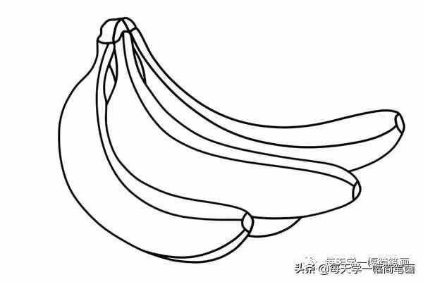 每天學(xué)一幅簡(jiǎn)筆畫--兩個(gè)香蕉簡(jiǎn)筆畫步驟圖片大全