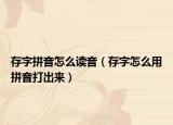 存字拼音怎么讀音（存字怎么用拼音打出來(lái)）