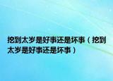 挖到太歲是好事還是壞事（挖到太歲是好事還是壞事）