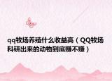 qq牧場(chǎng)養(yǎng)殖什么收益高（QQ牧場(chǎng)科研出來(lái)的動(dòng)物到底賺不賺）