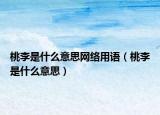 桃李是什么意思網(wǎng)絡(luò)用語(yǔ)（桃李是什么意思）