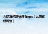 九陰真經(jīng)踢館所有npc（九陰真經(jīng)踢館）