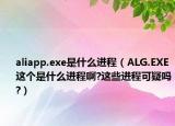 aliapp.exe是什么進(jìn)程（ALG.EXE這個(gè)是什么進(jìn)程啊?這些進(jìn)程可疑嗎?）