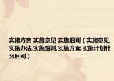 實(shí)施方案 實(shí)施意見 實(shí)施細(xì)則（實(shí)施意見,實(shí)施辦法,實(shí)施細(xì)則,實(shí)施方案,實(shí)施計(jì)劃什么區(qū)別）