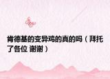 肯德基的變異雞的真的嗎（拜托了各位 謝謝）