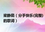 梁靜茹（分手快樂(完整)的歌詞）