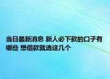 當(dāng)日最新消息 新人必下款的口子有哪些 想借款就選這幾個