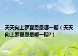 天天向上羅夏恩是哪一期（天天向上羅夏恩是哪一期?）
