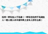 杭州一轎車墜入千島湖（一轎車在杭州千島湖墜入一路人跳入冰冷湖中救上全車人你怎么看）