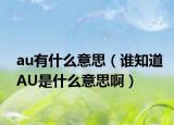 au有什么意思（誰(shuí)知道AU是什么意思?。? /></span></a>
                        <h2><a href=
