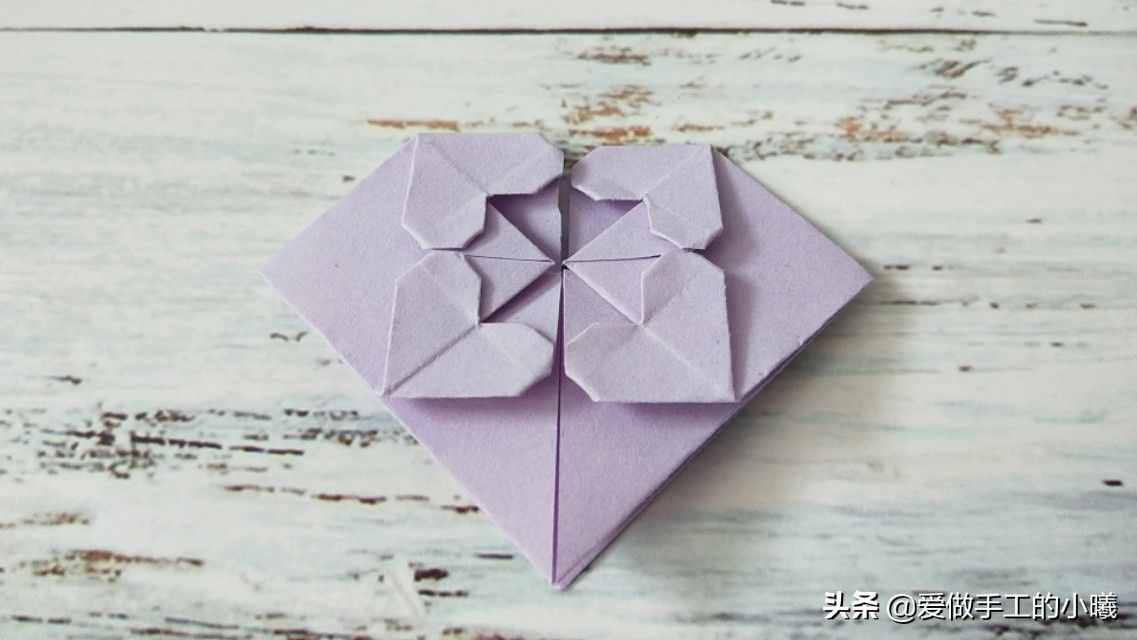 別致的愛(ài)心折紙教程，五顆愛(ài)心并存，簡(jiǎn)單又好看