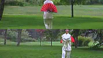 楊氏36式太極扇的動作動圖分解教學(xué)
