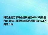 網(wǎng)絡(luò)主播范思峰偷逃稅被罰649.5萬詳細(xì)內(nèi)容 網(wǎng)絡(luò)主播范思峰偷逃稅被罰649.5萬具體介紹