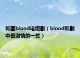 韓國blood電視?。╞lood韓劇中最激情的一集）