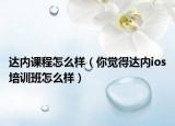 達(dá)內(nèi)課程怎么樣（你覺(jué)得達(dá)內(nèi)ios培訓(xùn)班怎么樣）