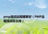pmp培訓(xùn)遠(yuǎn)程哪家好（PMP遠(yuǎn)程培訓(xùn)怎么樣）