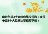 魔獸爭霸3十大經(jīng)典戰(zhàn)役獸族（魔獸爭霸3十大經(jīng)典比賽視頻下載）