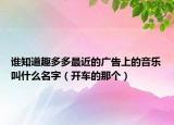 誰知道趣多多最近的廣告上的音樂叫什么名字（開車的那個(gè)）