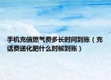 手機充值燃氣費多長時間到賬（充話費送化肥什么時候到賬）