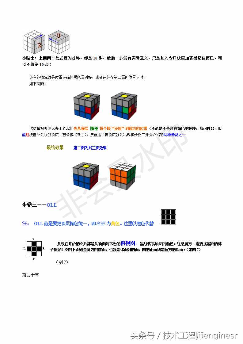 簡(jiǎn)單易學(xué)的還原魔方的常用口訣公式及圖解