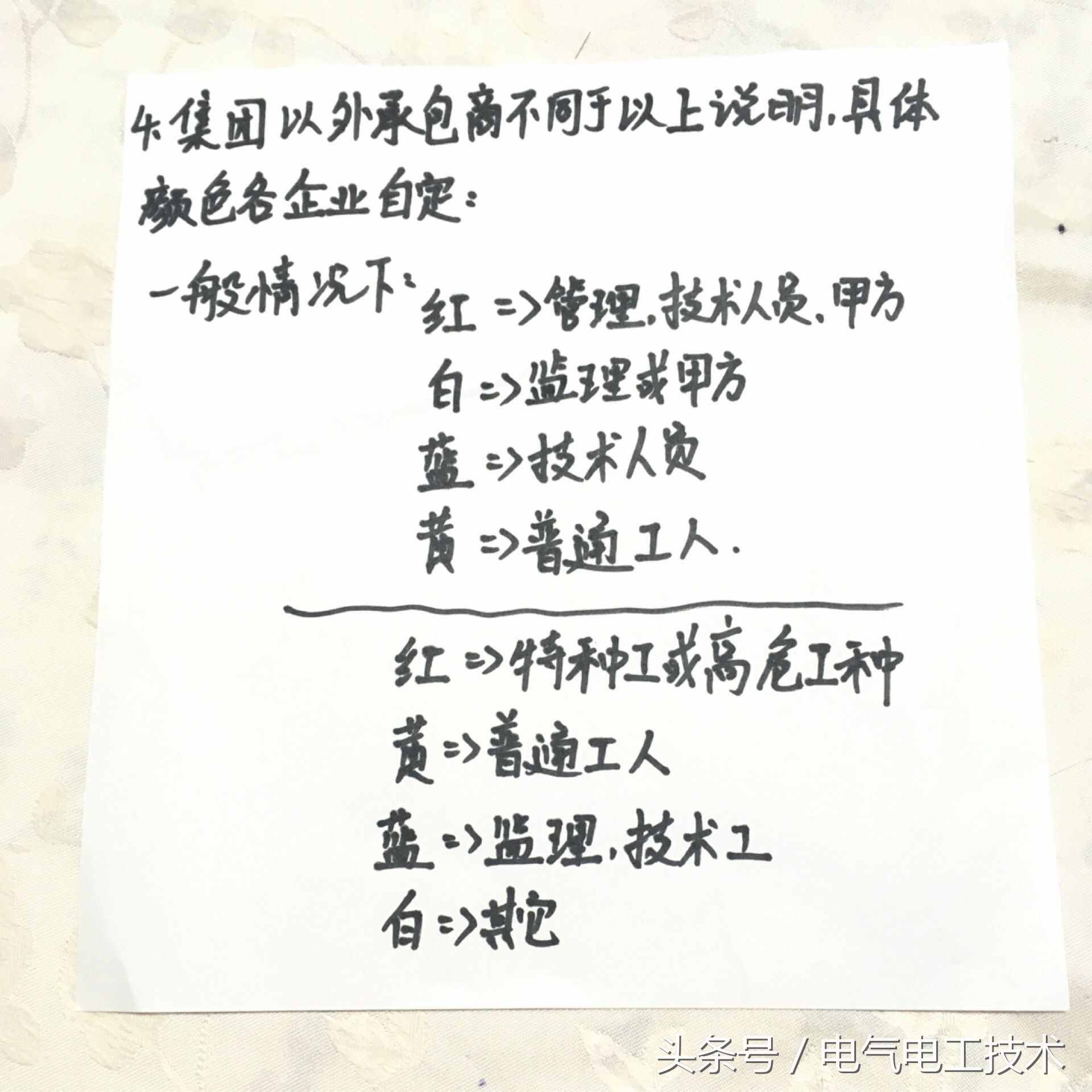安全帽：紅色，白色，黃色什么意思？老電工：很有講究，別戴錯(cuò)了