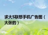求大S聯(lián)想手機(jī)廣告圖（大張的）