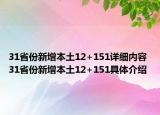 31省份新增本土12+151詳細內(nèi)容 31省份新增本土12+151具體介紹