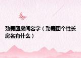 勁舞團房間名字（勁舞團個性長房名有什么）