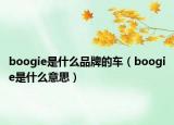boogie是什么品牌的車(chē)（boogie是什么意思）