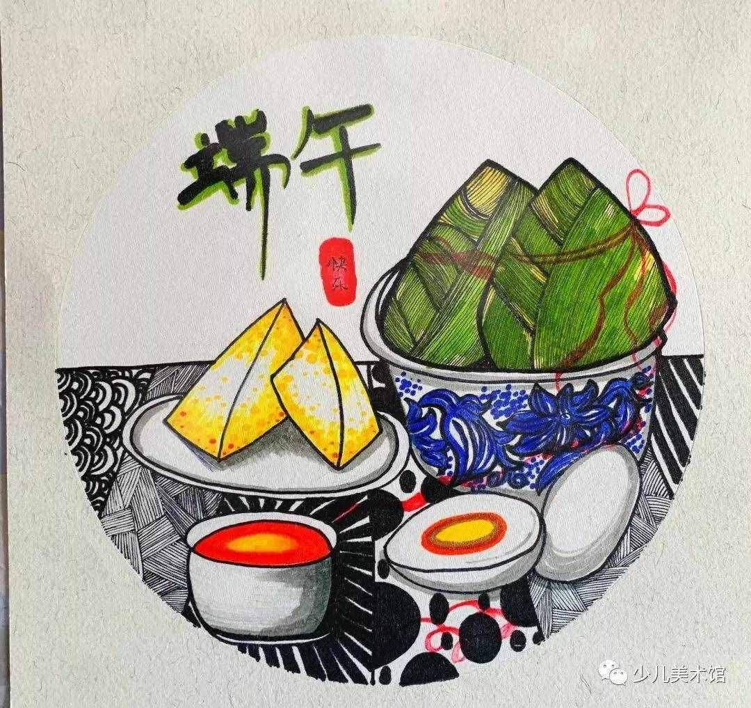67幅端午主題簡(jiǎn)筆畫+綜合手工繪畫+兒童畫+手抄報(bào)素材超全哦