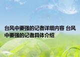 臺風(fēng)中要強(qiáng)的記者詳細(xì)內(nèi)容 臺風(fēng)中要強(qiáng)的記者具體介紹
