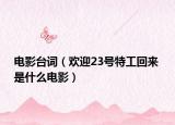 電影臺詞（歡迎23號特工回來 是什么電影）