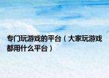 專門(mén)玩游戲的平臺(tái)（大家玩游戲都用什么平臺(tái)）