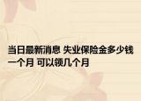 當(dāng)日最新消息 失業(yè)保險(xiǎn)金多少錢(qián)一個(gè)月 可以領(lǐng)幾個(gè)月