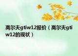 高爾夫gtiw12報價（高爾夫gtiw12的現(xiàn)狀）