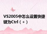 VS2005中怎么設置快捷鍵為Ctrl（+）