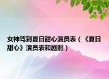 女神駕到夏日甜心演員表（《夏日甜心》演員表和劇照）