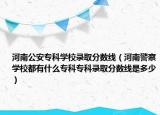河南公安專科學校錄取分數(shù)線（河南警察學校都有什么?？茖？其浫》謹?shù)線是多少）