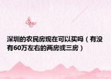 深圳的農(nóng)民房現(xiàn)在可以買嗎（有沒有60萬左右的兩房或三房）
