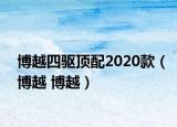 博越四驅(qū)頂配2020款（博越 博越）