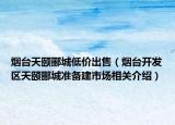 煙臺天頤酈城低價出售（煙臺開發(fā)區(qū)天頤酈城準備建市場相關介紹）