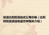 投資比利時(shí)酒店式公寓價(jià)格（比利時(shí)投資酒店收益怎樣相關(guān)介紹）