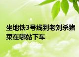 坐地鐵3號線到老劉殺豬菜在哪站下車