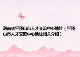 河南省平頂山市人才交流中心地址（平頂山市人才交流中心地址相關介紹）